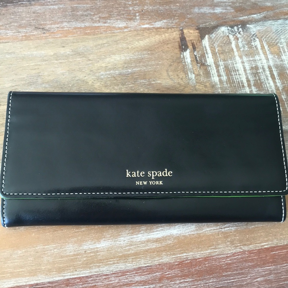 Kate Spade Black Spencer Slim Wallet